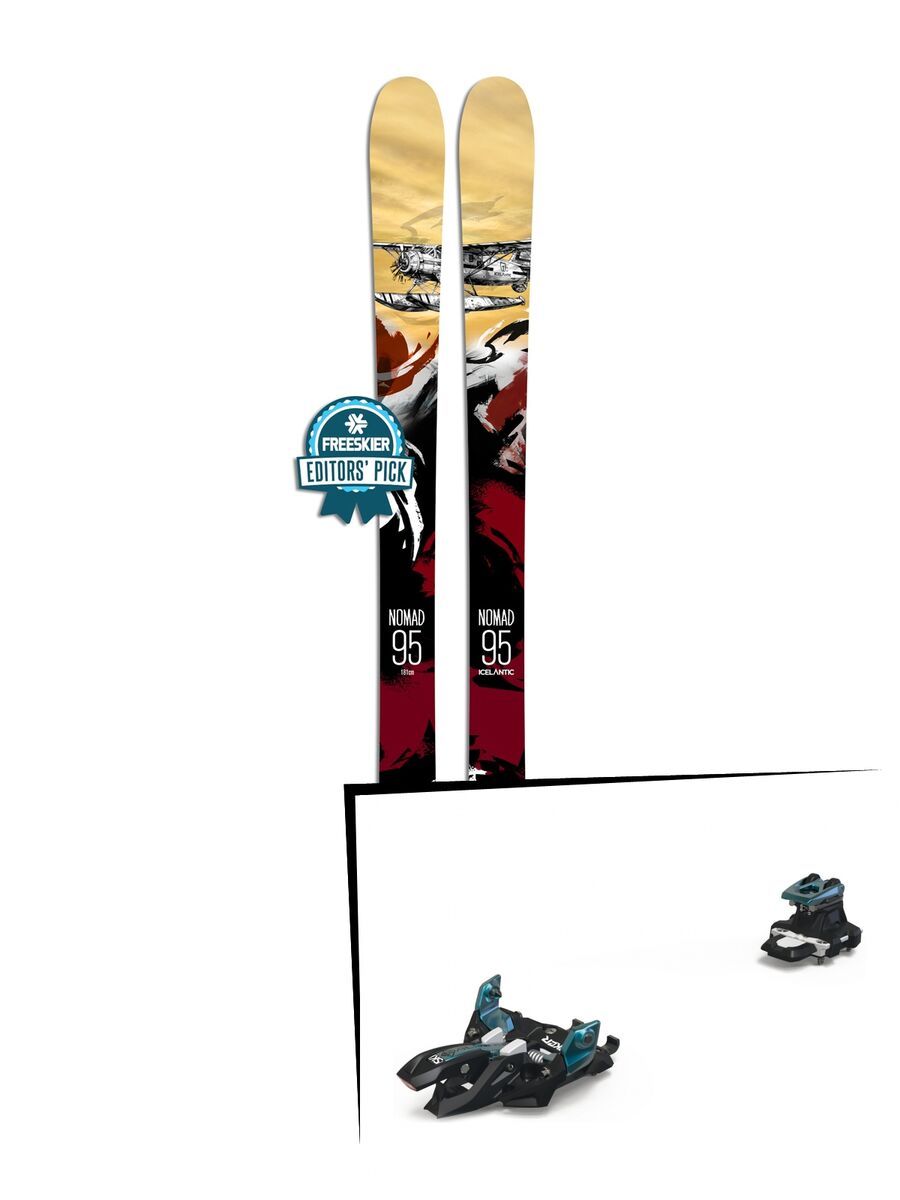 Set: Icelantic Nomad 95 2018 + Marker Alpinist 9 black/turquoise - Bild 1