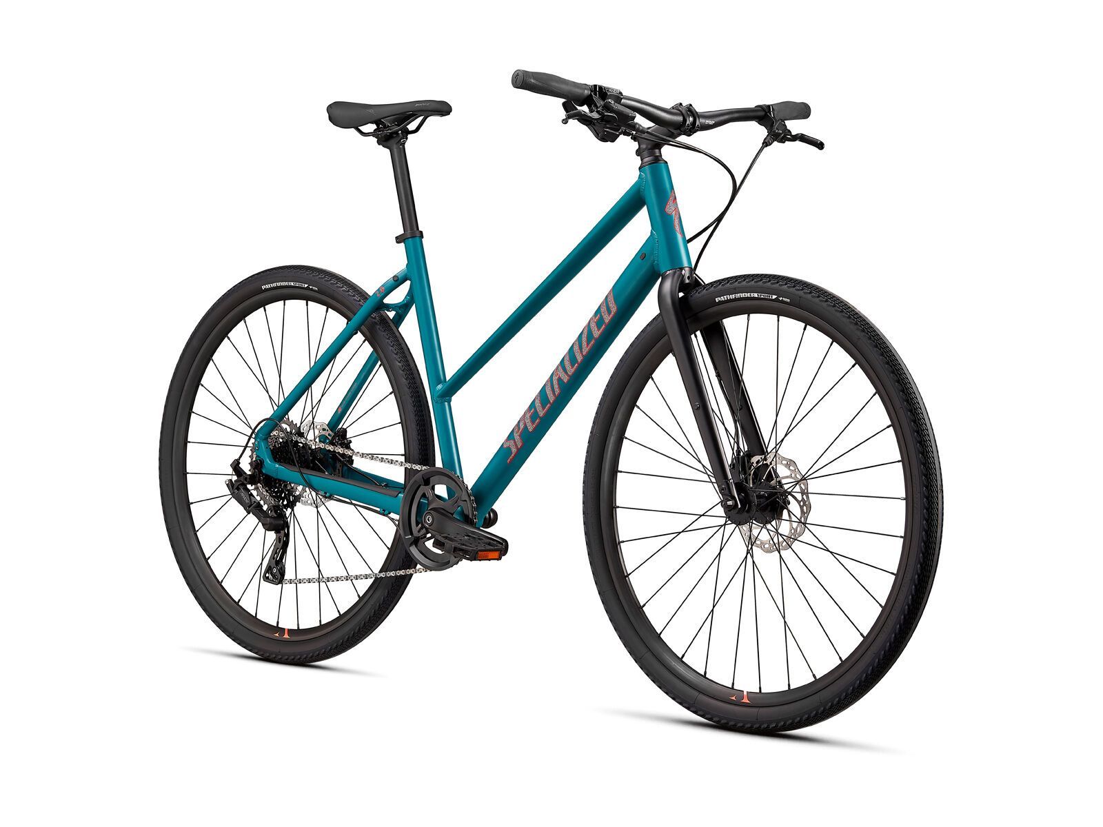 Specialized Sirrus X 2.0 Step-Through, dusty turquoise/rocket red/black reflective - Bild 2