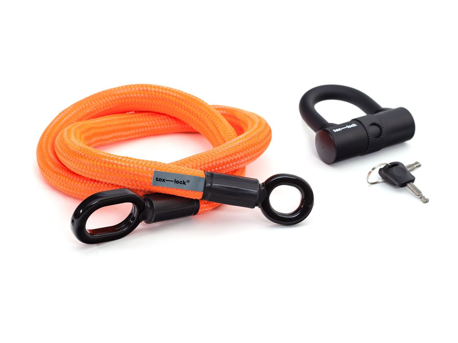 Tex-Lock Eyelet M 120 cm + U-Lock, orange - Bild 1