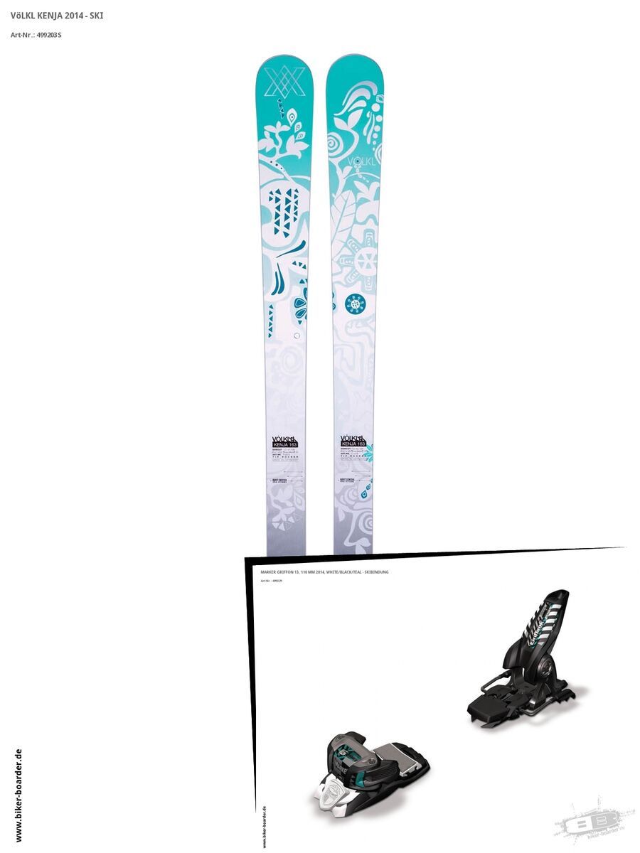 Völkl Set: Kenja 2014 + Marker Griffon 13 - Bild 1