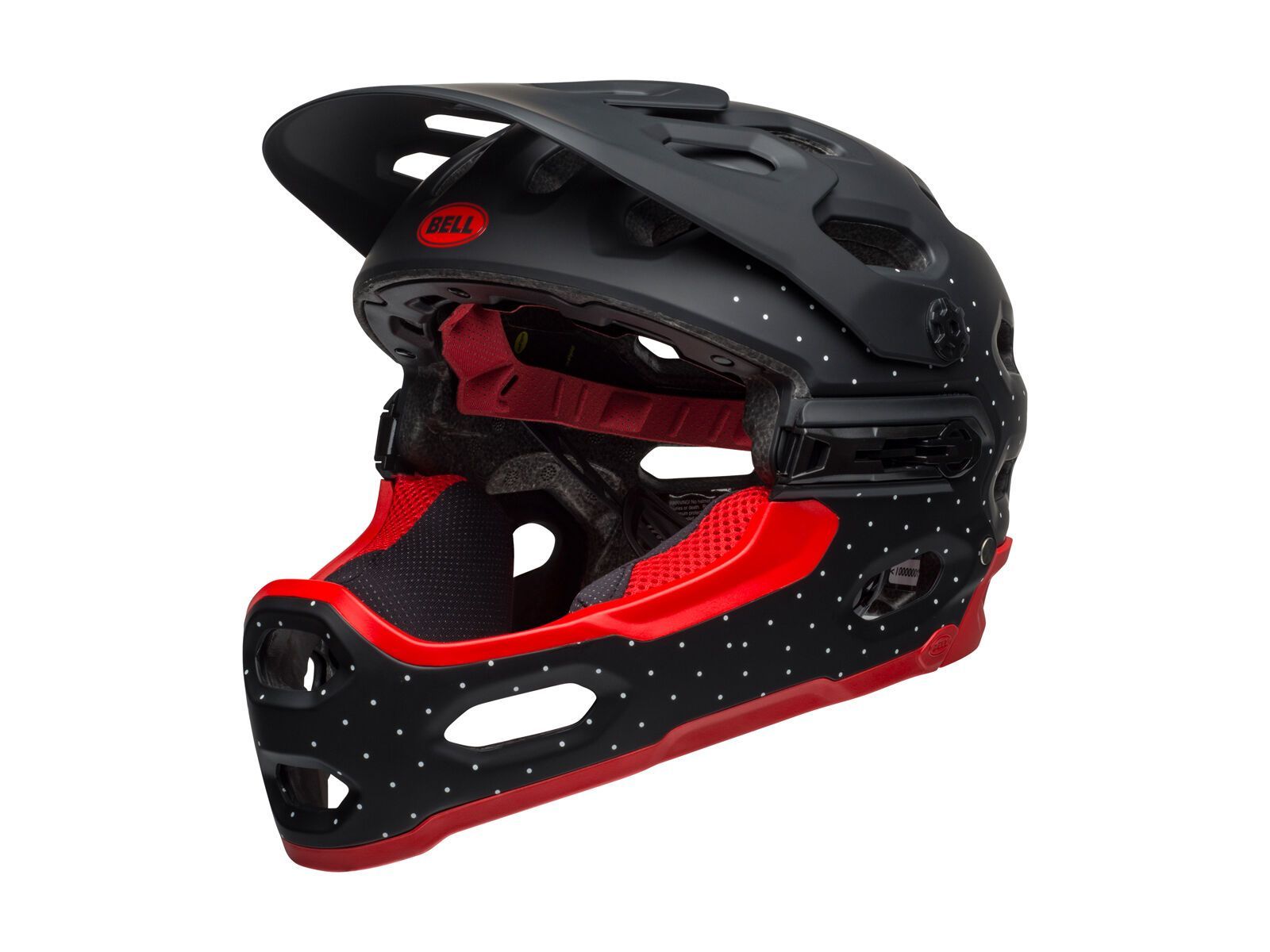 Bell Super 3R MIPS, virago matte black/white/crimson - Bild 1