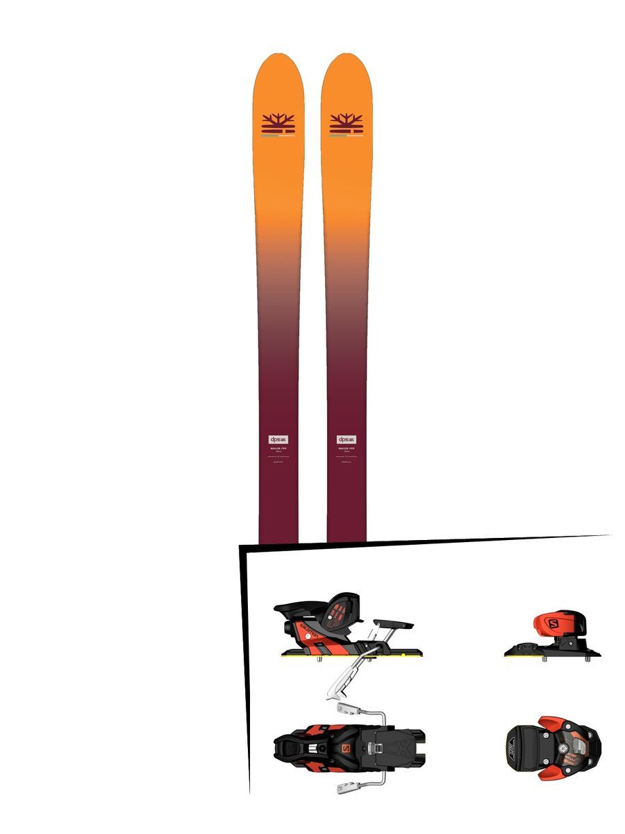 Set: DPS Skis Wailer F99 Foundation 2018 + Salomon Warden MNC 13 white/black/orange - Bild 1