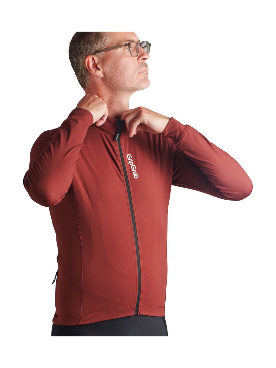 GripGrab RIDE Thermal Long Sleeve Jersey, dark red - Bild 6