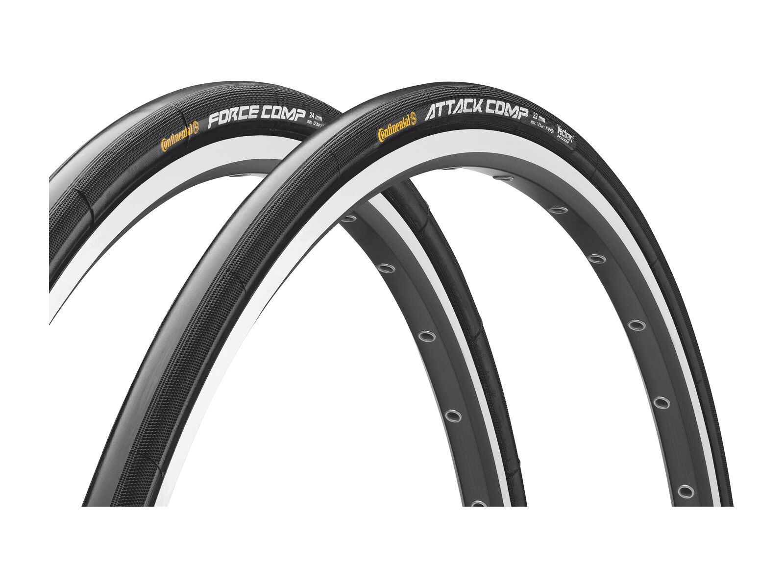 Continental Attack & Force Comp VectranBreaker, 28 Zoll, Set VR/HR, black - Bild 1