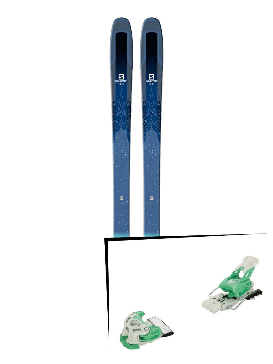 Set: Salomon QST Lux 92 2018 + Tyrolia Attack 12 solid white mint - Bild 1