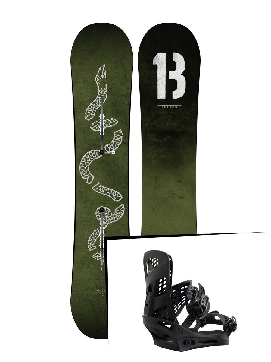 Set: Burton Descendant Wide 2019 + Burton Genesis matty black - Bild 1