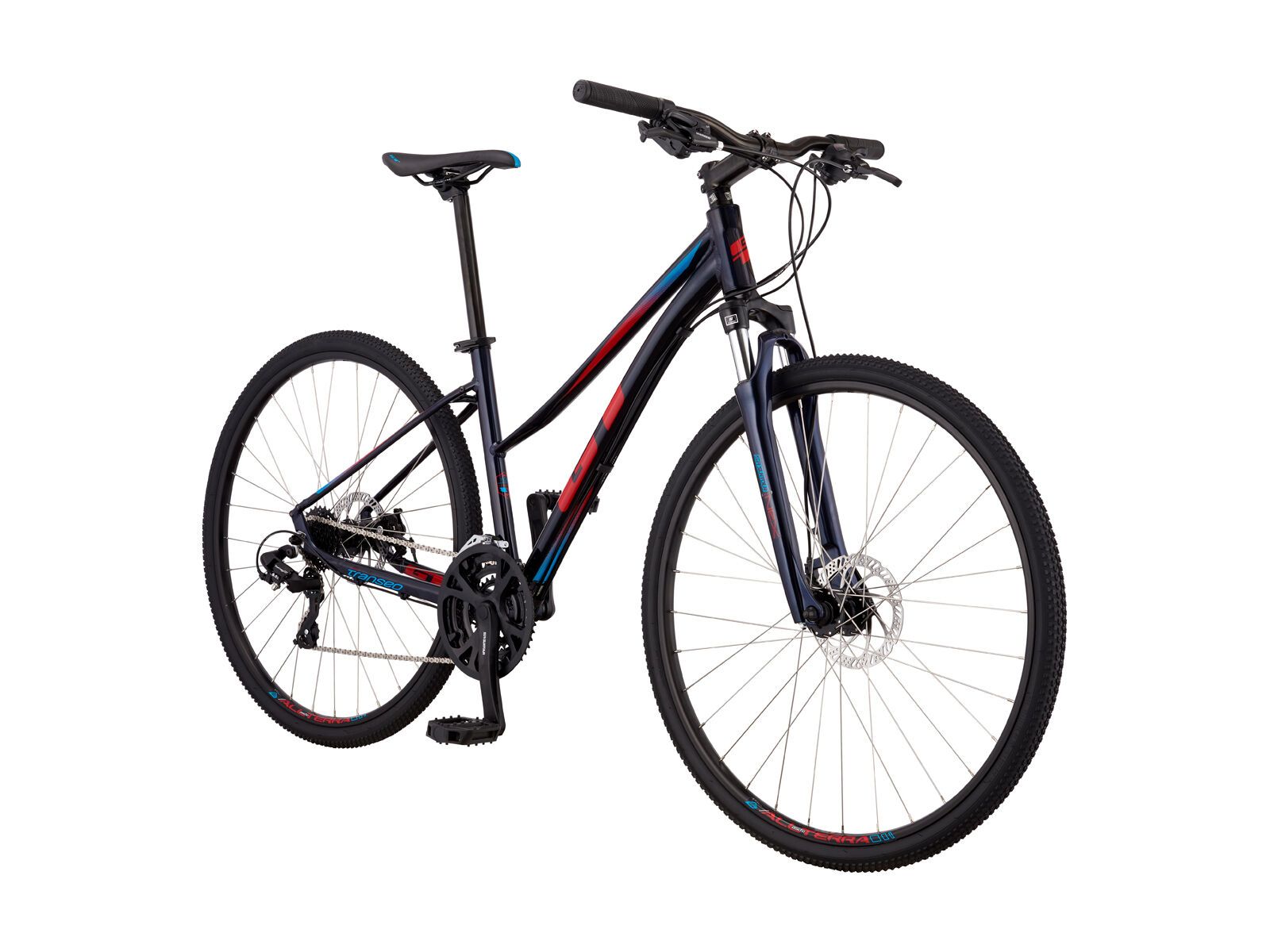 GT Transeo Comp Step Thru, gloss ink blue w/ red and teal - Bild 3