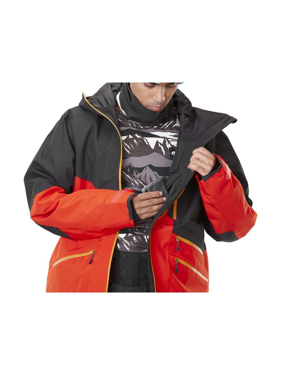 Picture Alpin Jacket, black/pumpkin red - Bild 10