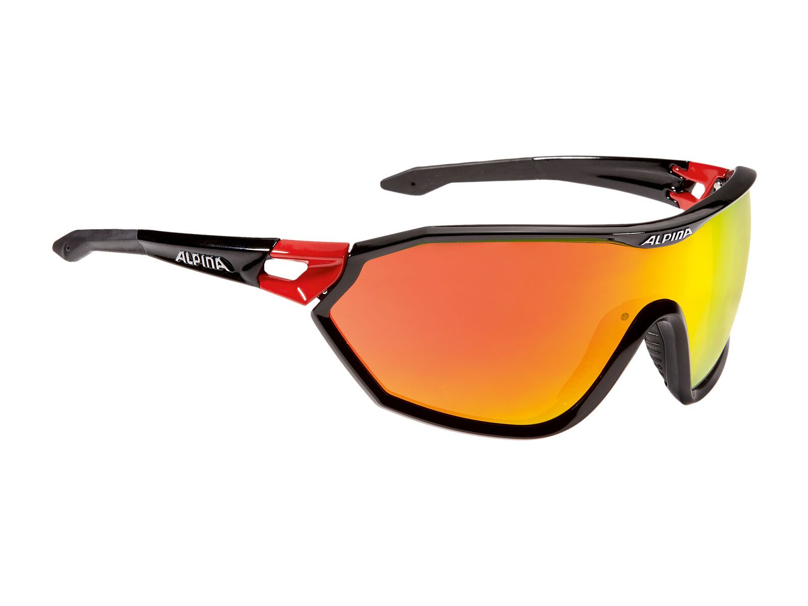 Alpina S-Way, black-red/Lens: ceramic red mirror - Bild 1