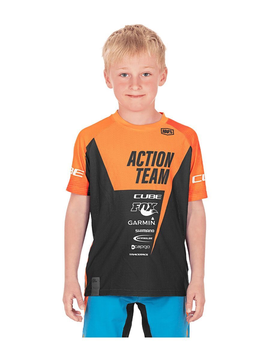 Cube Junior Trikot kurzarm X Actionteam, orange´n´black - Bild 2
