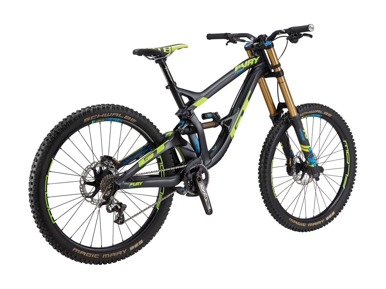 GT Fury Team, satin black w/ neon yellow & cyan - Bild 3