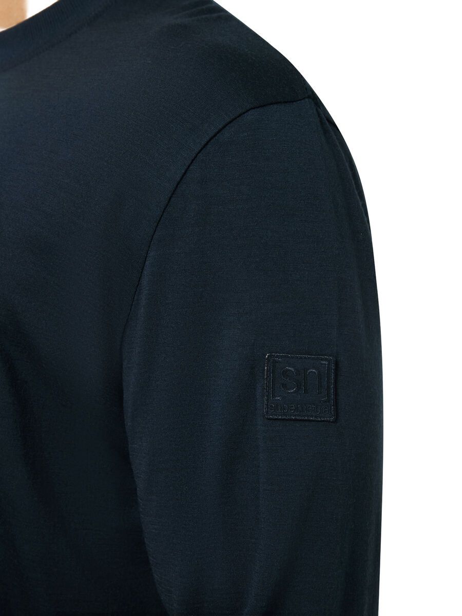 super.natural Casual Rib Bio J LS Herren, blueberry - Bild 7