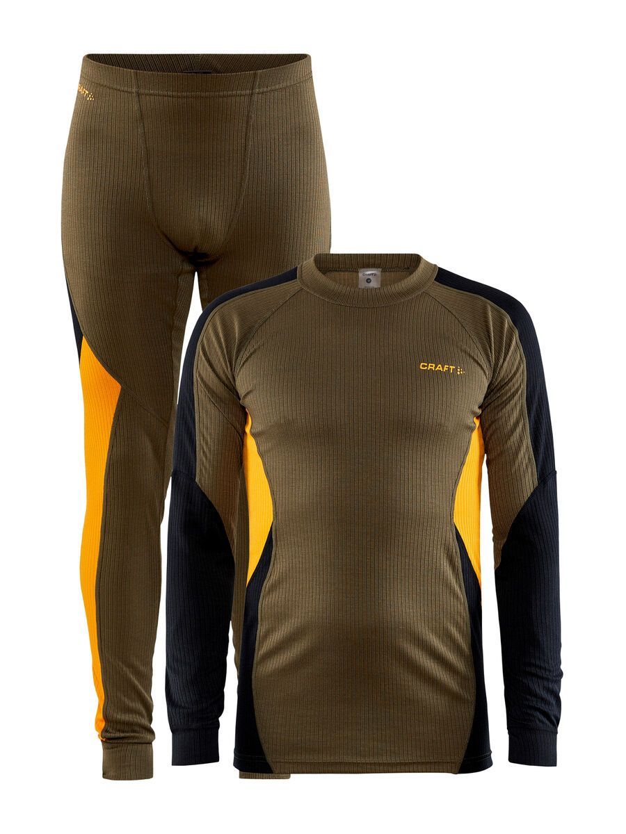 Craft Core Dry Baselayer Set M, dark olive/tiger - Bild 1