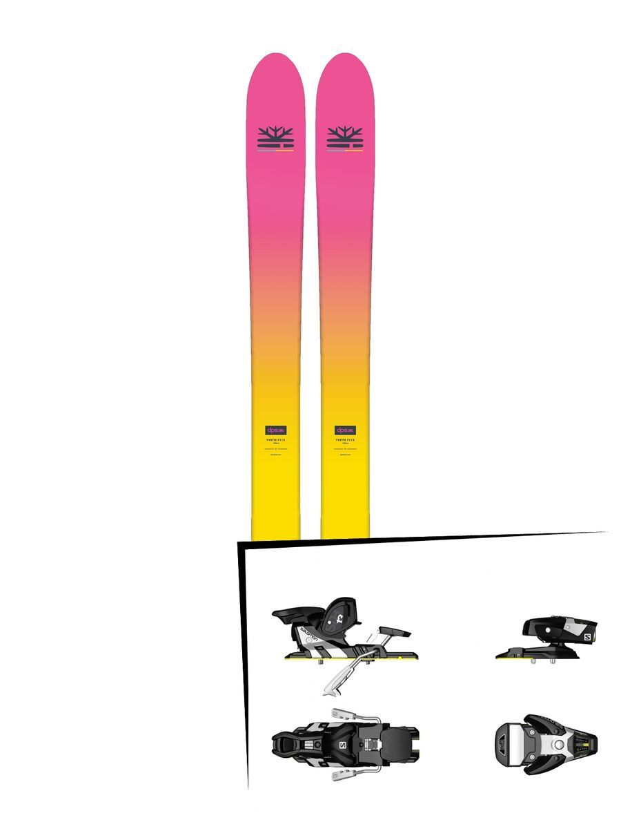 Set: DPS Skis Yvette 112 RP2 Foundation 2018 + Salomon STH2 WTR 13 black/white - Bild 1