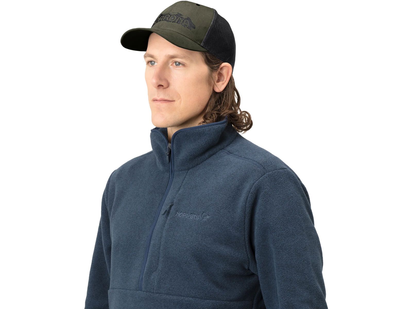 Norrona /29 snap back trucker mesh Cap, olive night/caviar black - Bild 2