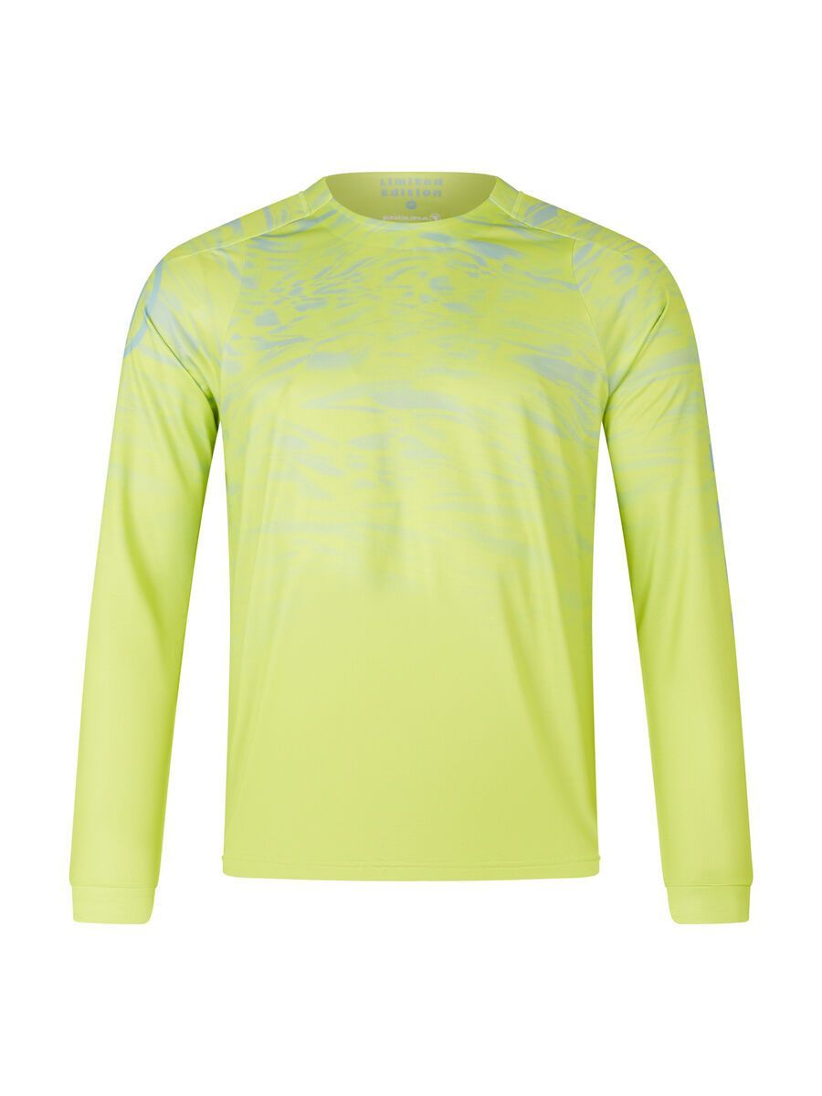 Endura LTD Marble Printed T-Shirt (Langarm), lime green - Bild 1