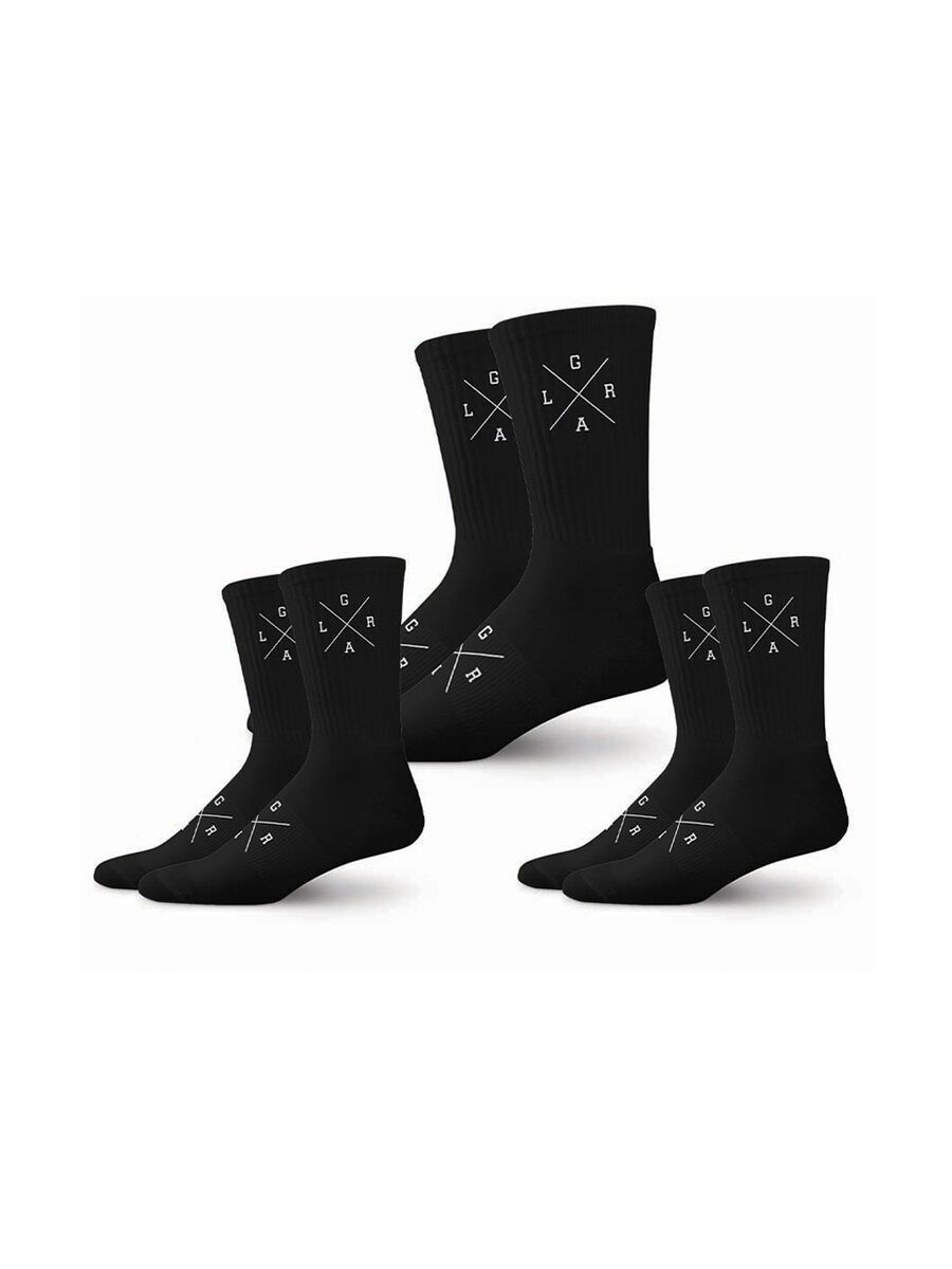 Loose Riders Cotton Socks 3-Pack X-Logo, black - Bild 2