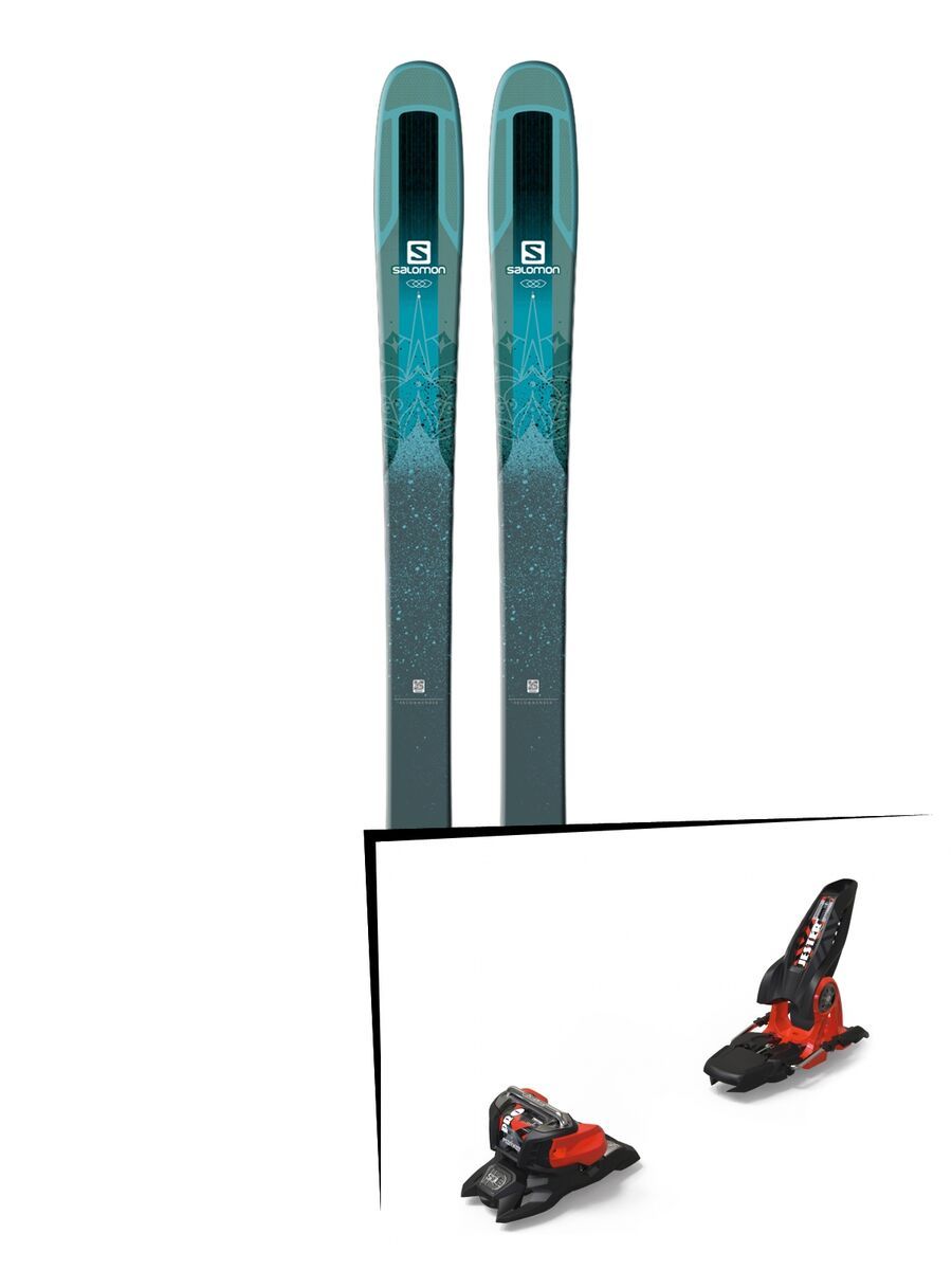 Set: Salomon QST Lumen 99 2018 + Marker Jester 18 Pro ID black/flo-red - Bild 1