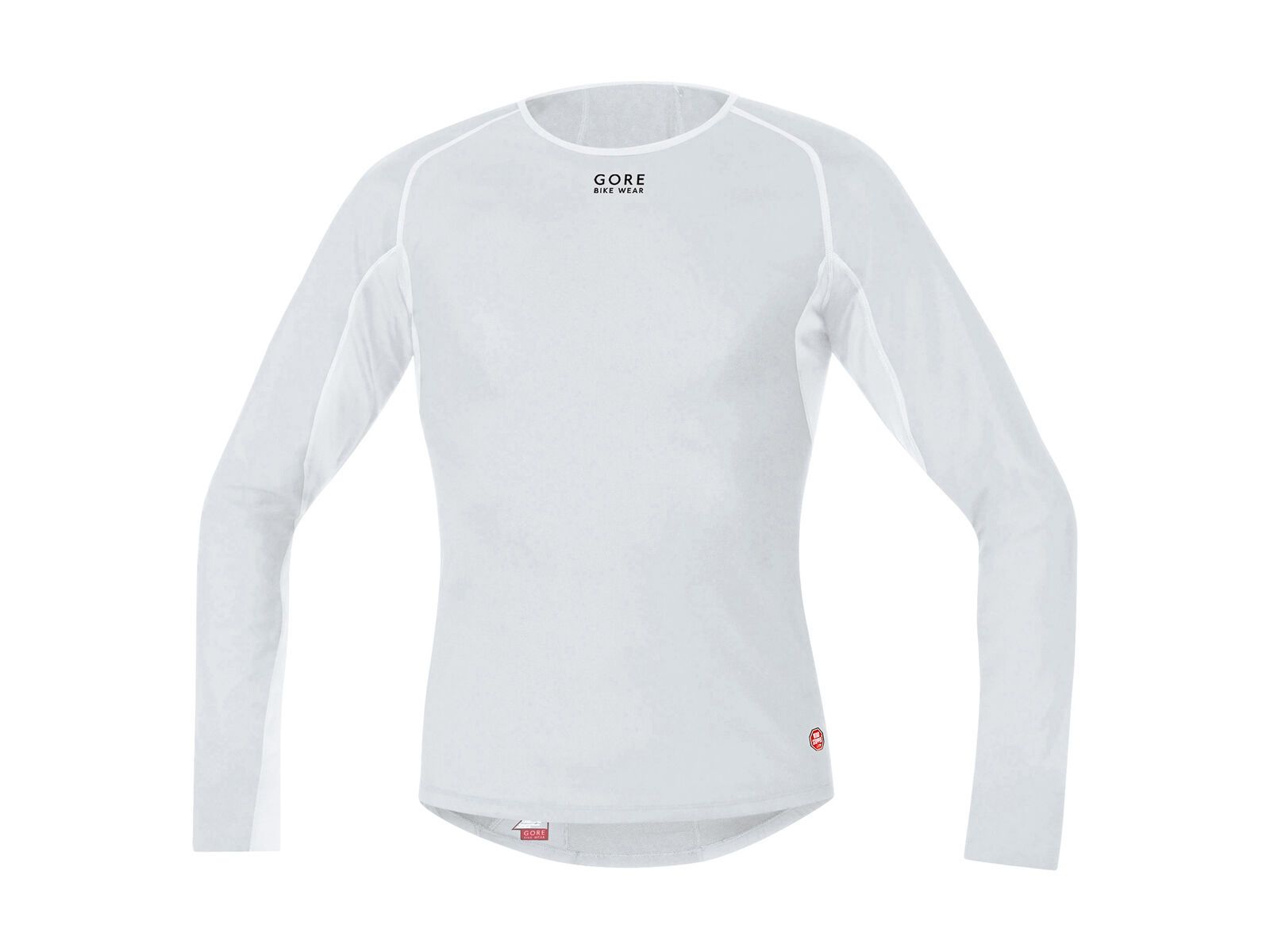 Gore Bike Wear Base Layer Windstopper Thermo Shirt Lang, light grey/white - Bild 1