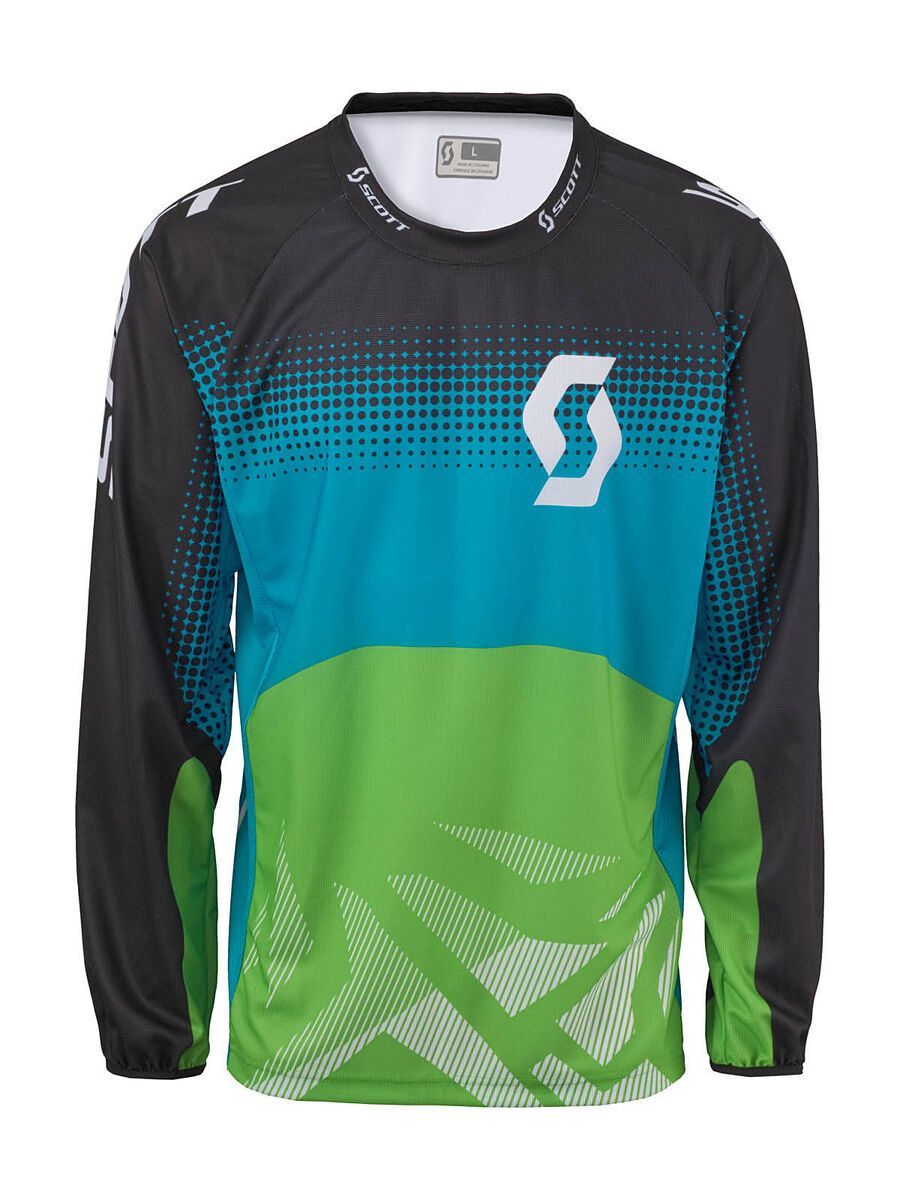 Scott DH l/sl Shirt, blue/green - Bild 1