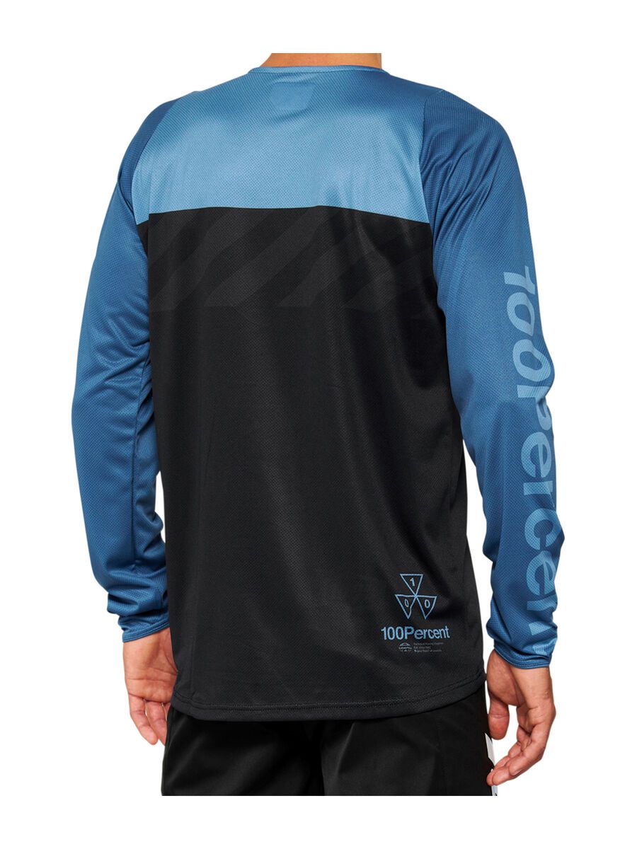 100% R-Core Long Sleeve Jersey, black/slate blue - Bild 2