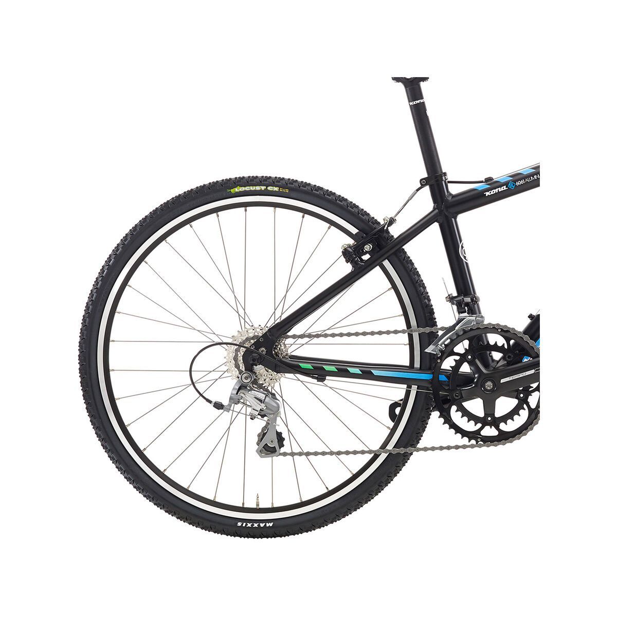 Kona Jake 24, matt black w/ white & green-blue fade decals - Bild 4