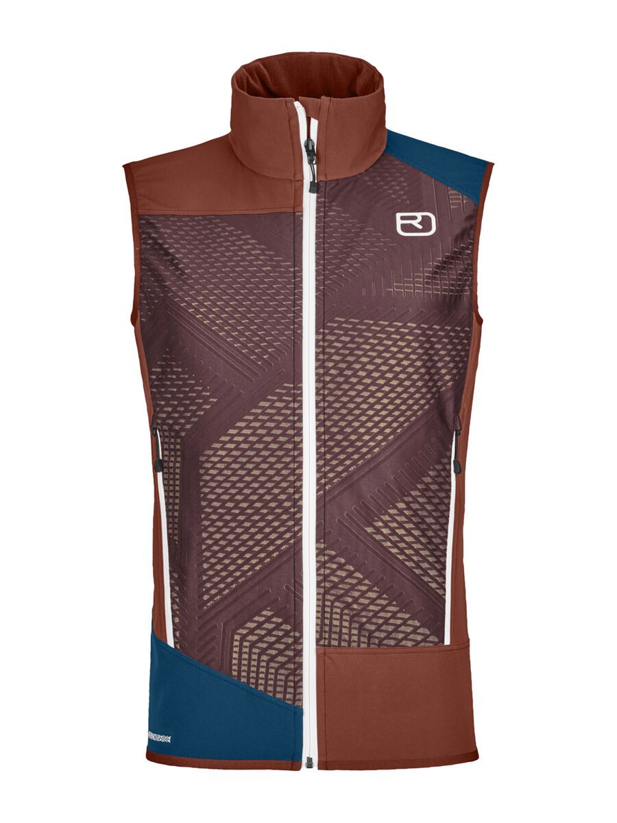 Ortovox Merino Naturtec Light Col Becchei Vest M, clay orange - Bild 1