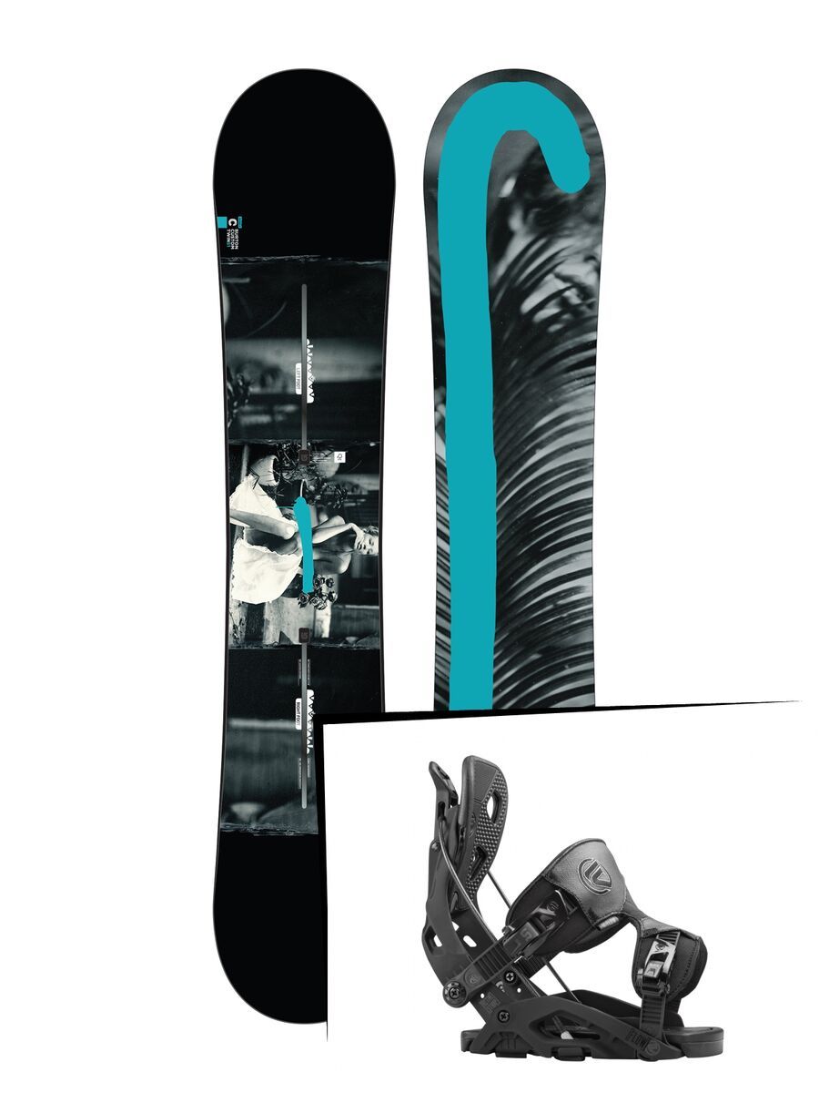 Set: Burton Custom Twin Flying V 2017 + Flow Fuse (1513139S) - Bild 1