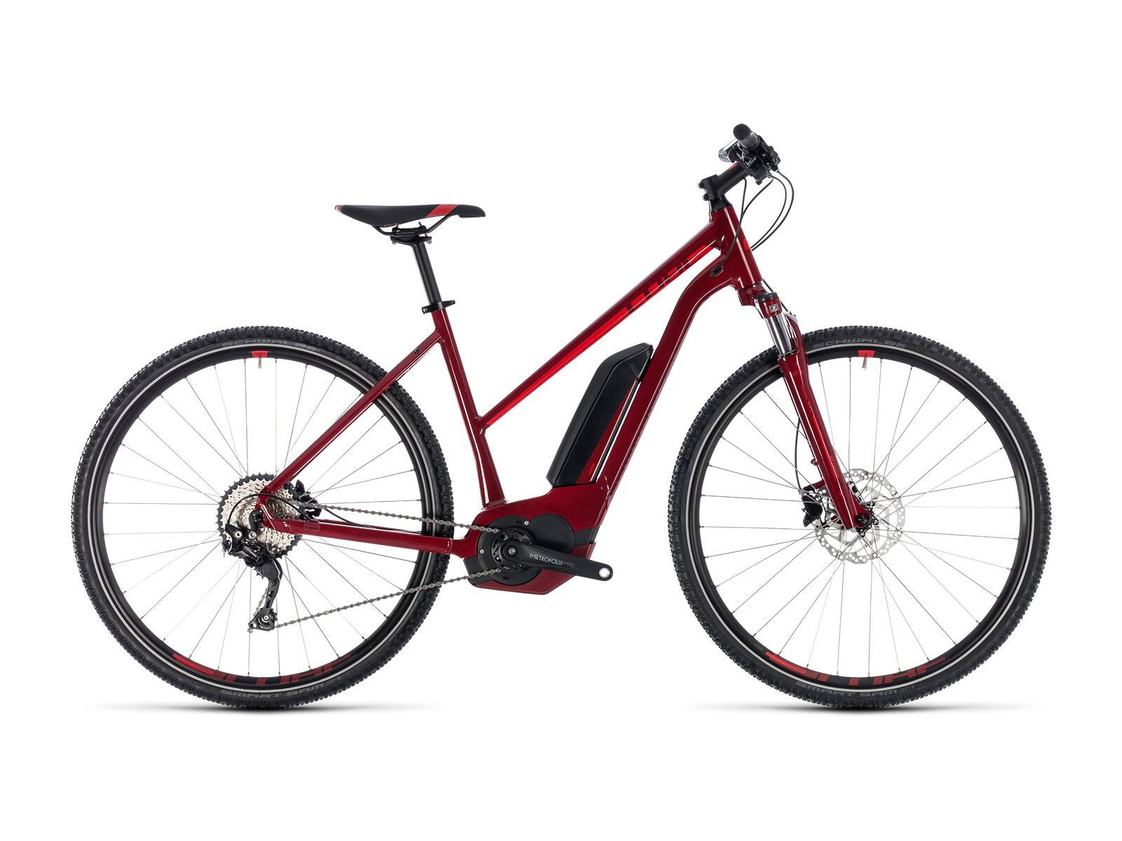 Cube Cross Hybrid Pro 400 Trapeze, darkred´n´red - Bild 1