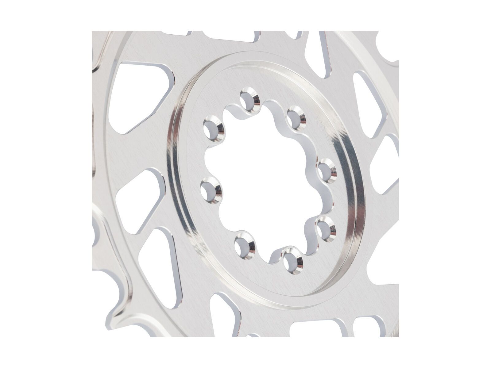 Burgtec 3 mm Offset Thick Thin Chainring SRAM 8-Bolt, rhodium silver - Bild 3