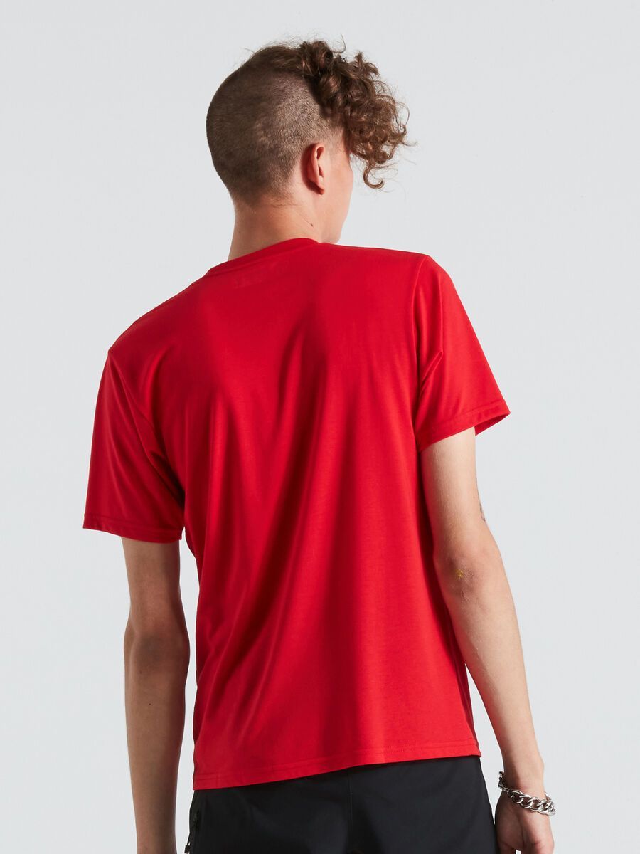 Specialized Men's Wordmark Short Sleeve T-Shirt, flo red - Bild 3