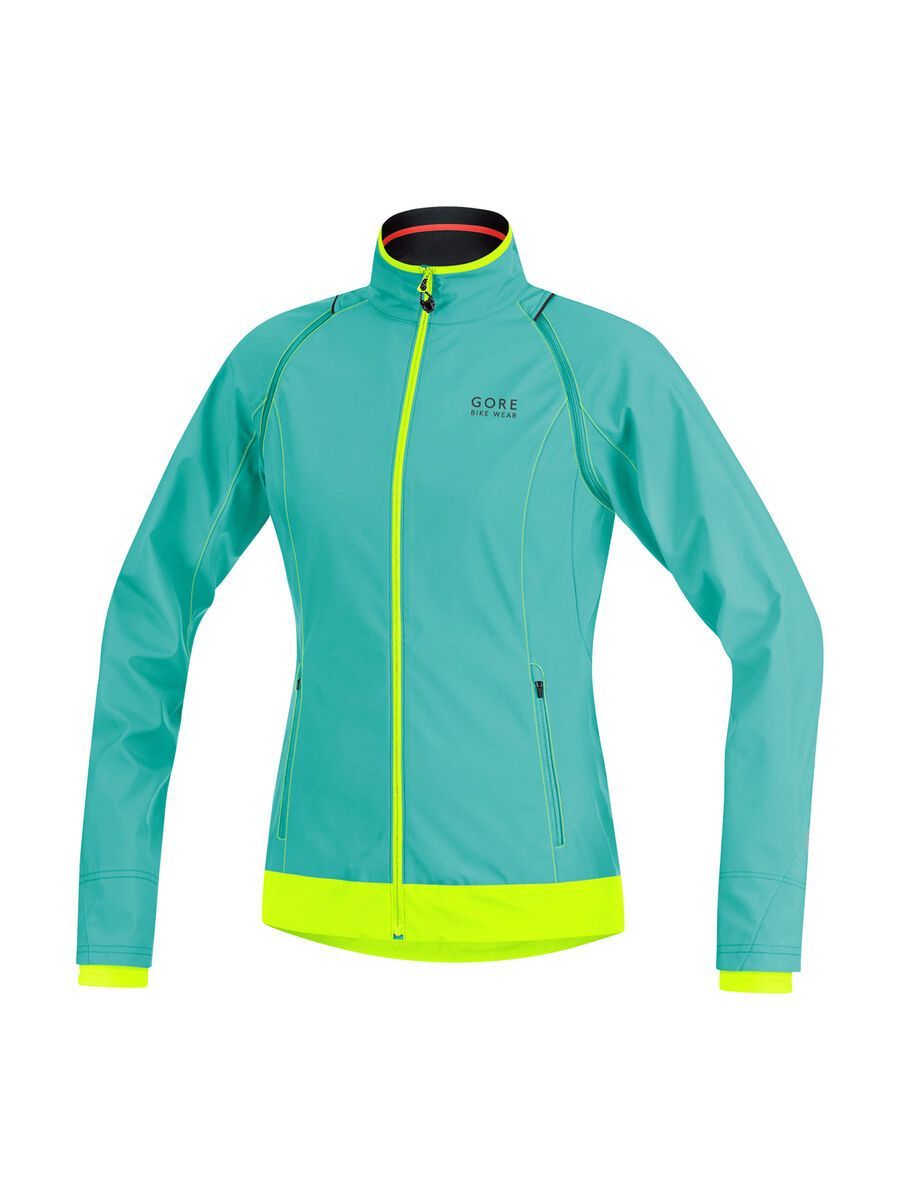 Gore Bike Wear Element Lady Windstopper Active Shell Zip-Off Jacke, turquoise/neon yellow - Bild 1