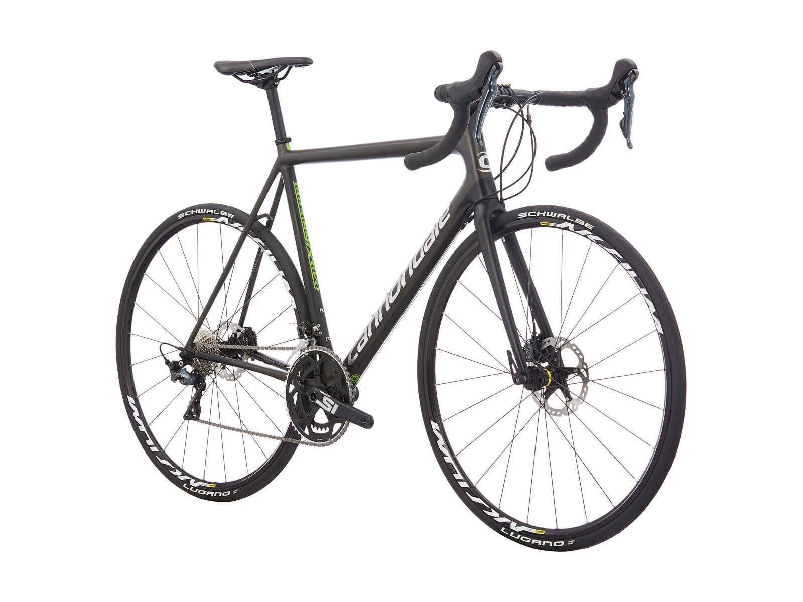 Cannondale SuperSix Evo Disc Ultegra, anthracite w/ jet black, cannondale green and brushed chrome - satin (ANT) - Bild 2