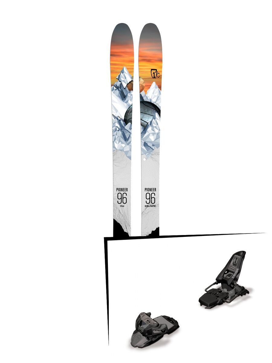 Set: Icelantic Pioneer 96 2018 + Marker Squire 11 black anthracite - Bild 1