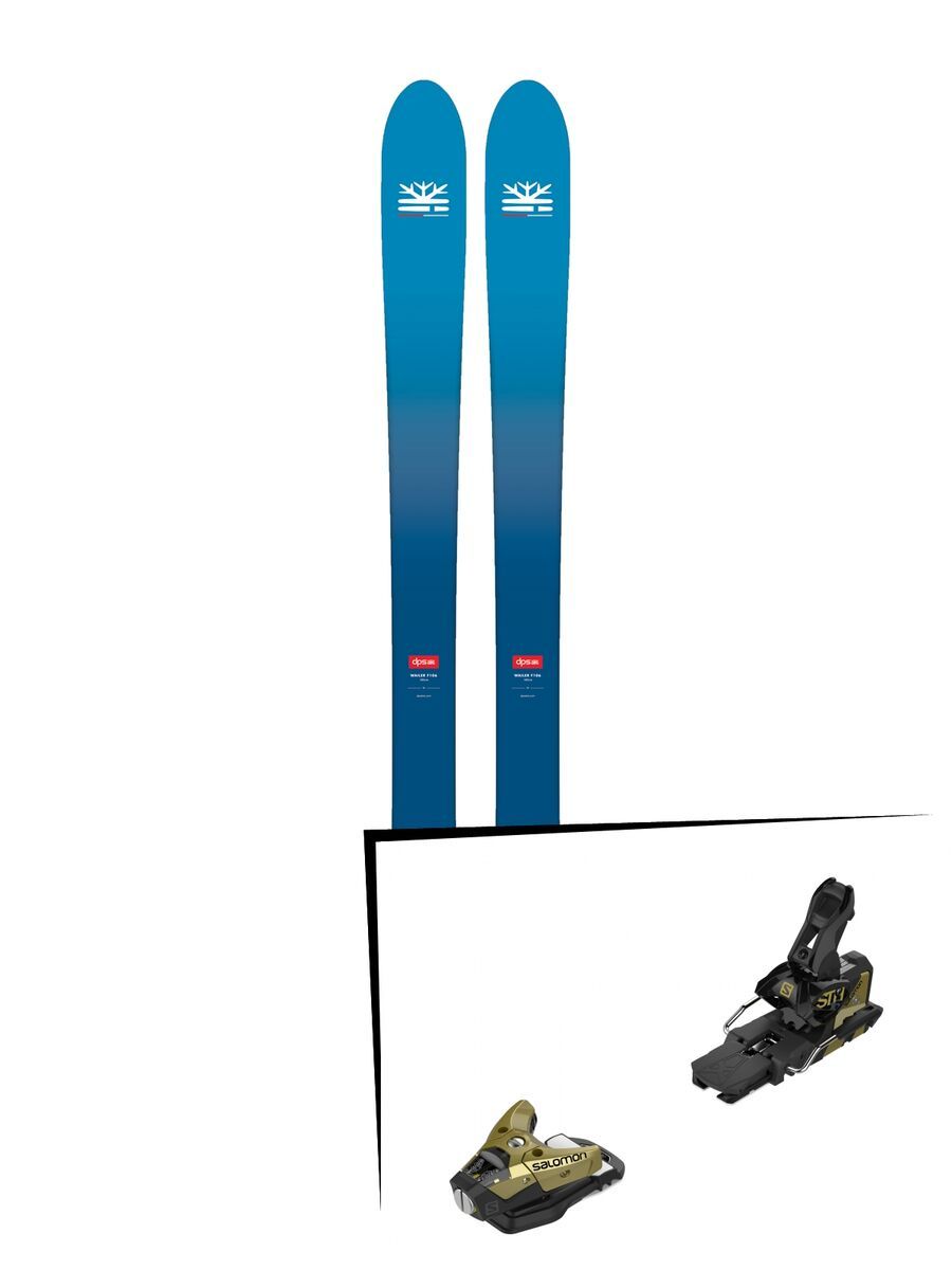 Set: DPS Skis Wailer F106 Foundation 2018 + Salomon STH2 WTR 16 gold/black - Bild 1