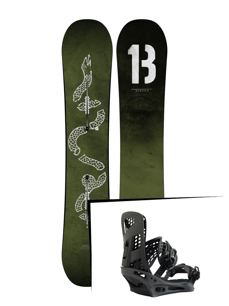 Set: Burton Descendant 2019 + Burton Genesis X black matte - Bild 1