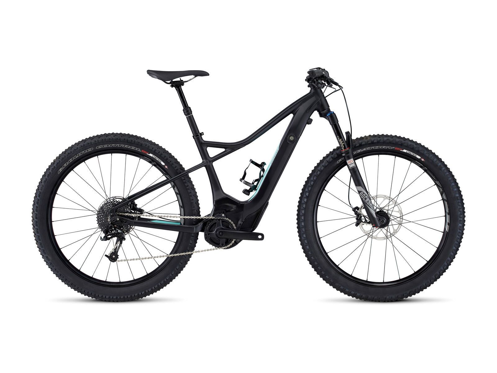 Specialized Womens Turbo Levo HT Comp 6Fattie, satin black/light turquoise - Bild 1