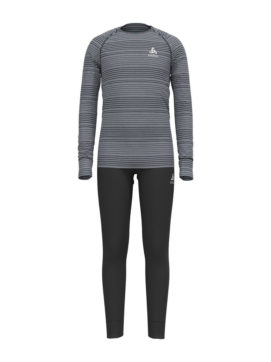 Odlo Active Warm Eco Base Layer Set, black/grey melange - Bild 1