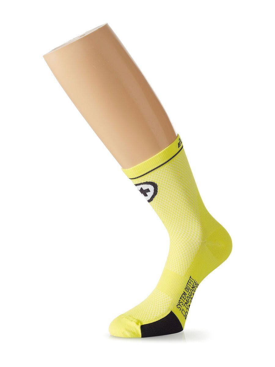 Assos equipeSocks evo7, volt yellow/block black - Bild 1