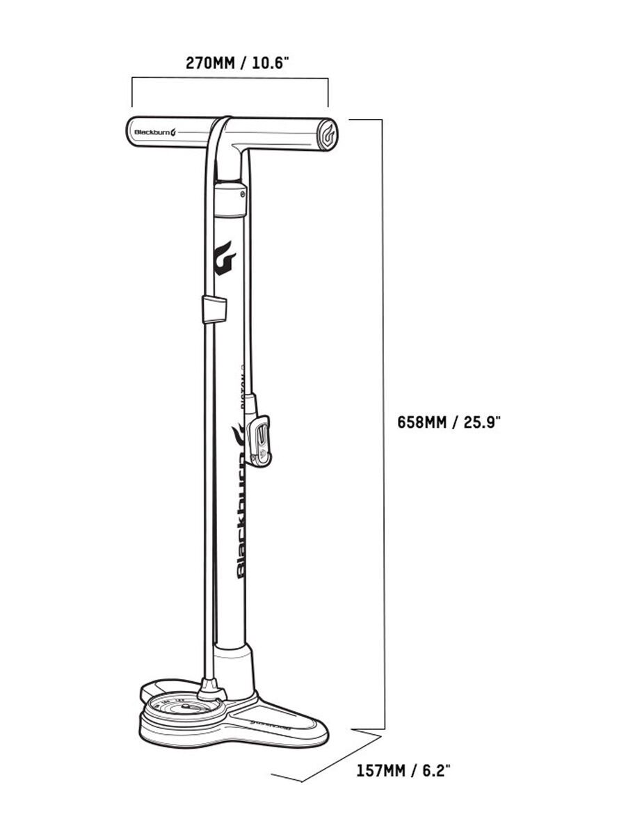 Blackburn Piston 2 Floor Pump, matte black-cyan - Bild 5