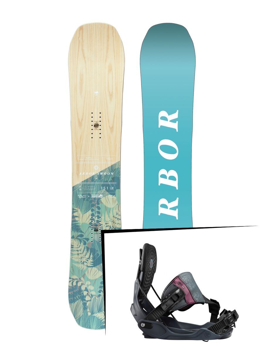 Set: Arbor Swoon Camber 2017 + Flow Minx Hybrid (1718431S) - Bild 1