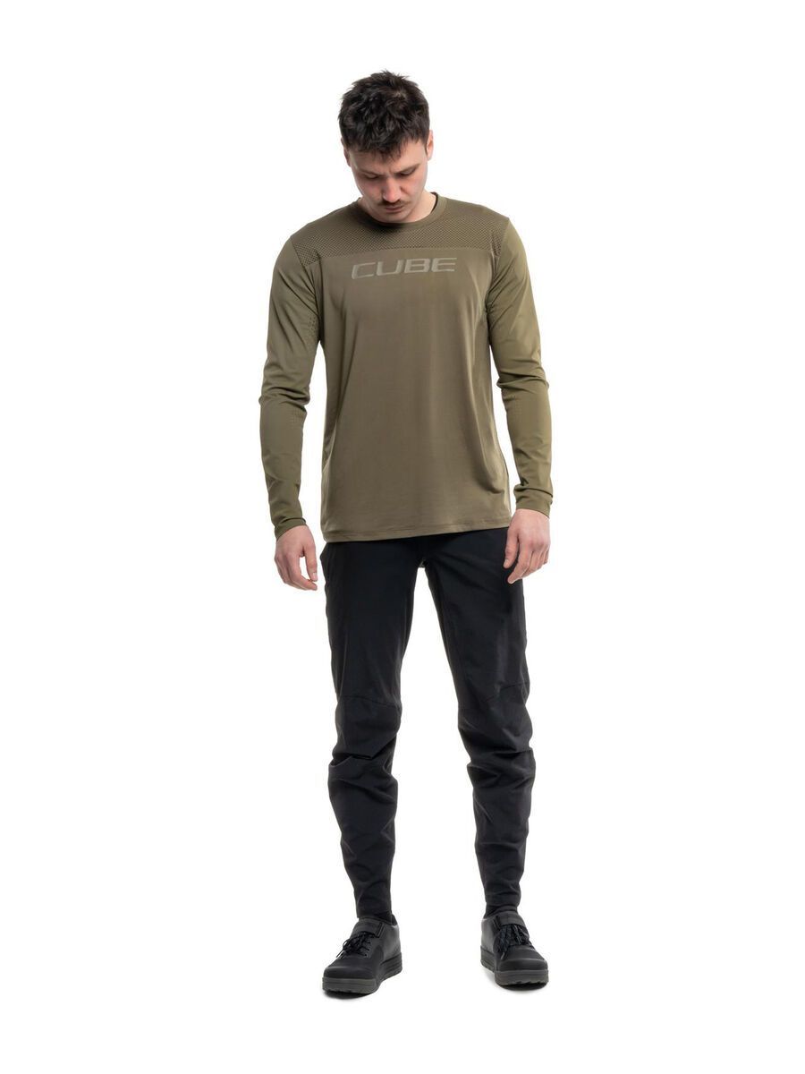 Cube MTB Rundhalstrikot Pro TM langarm, olive - Bild 6