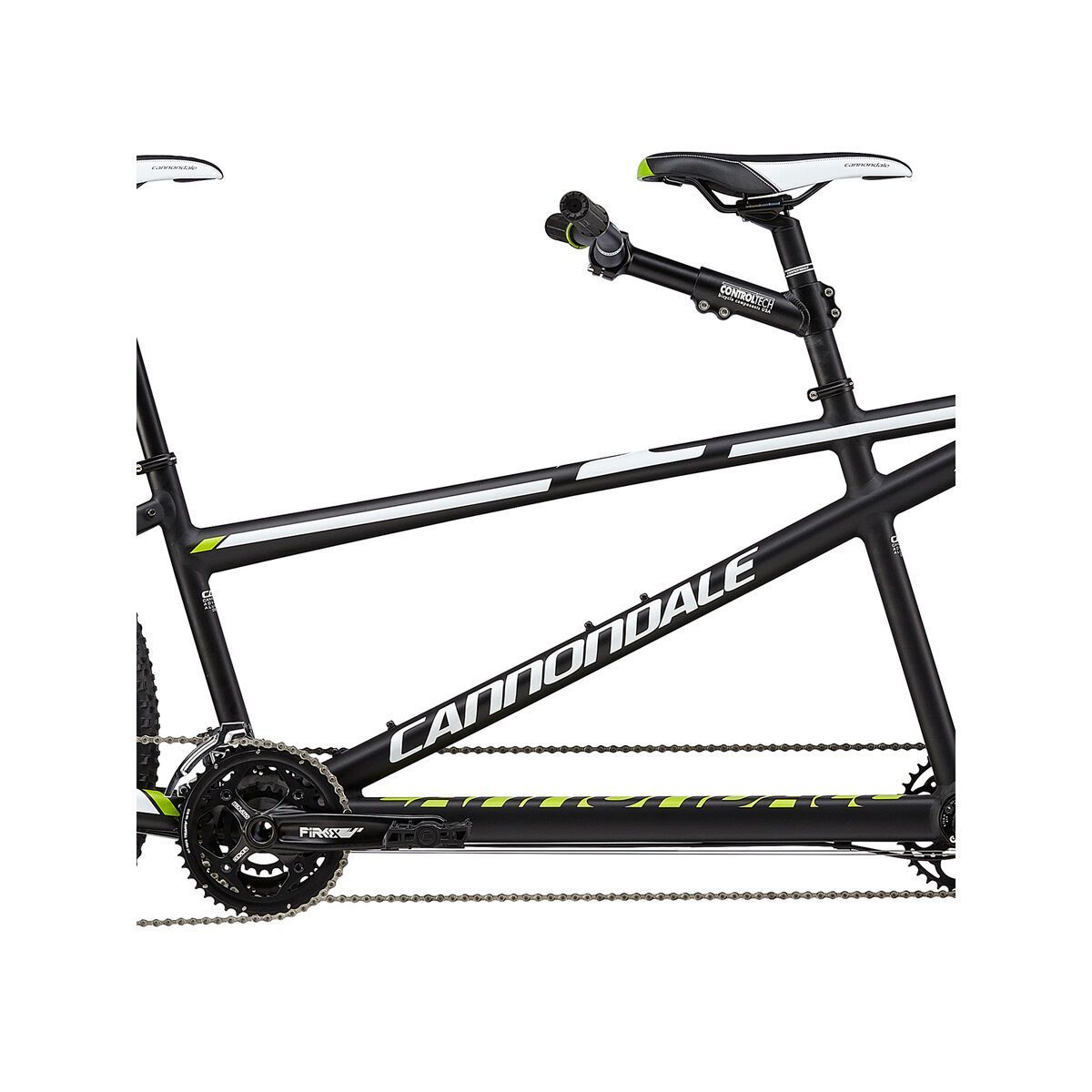 Cannondale Tandem 29, jet black w/ magnesium white and berzerker green, gloss - Bild 3