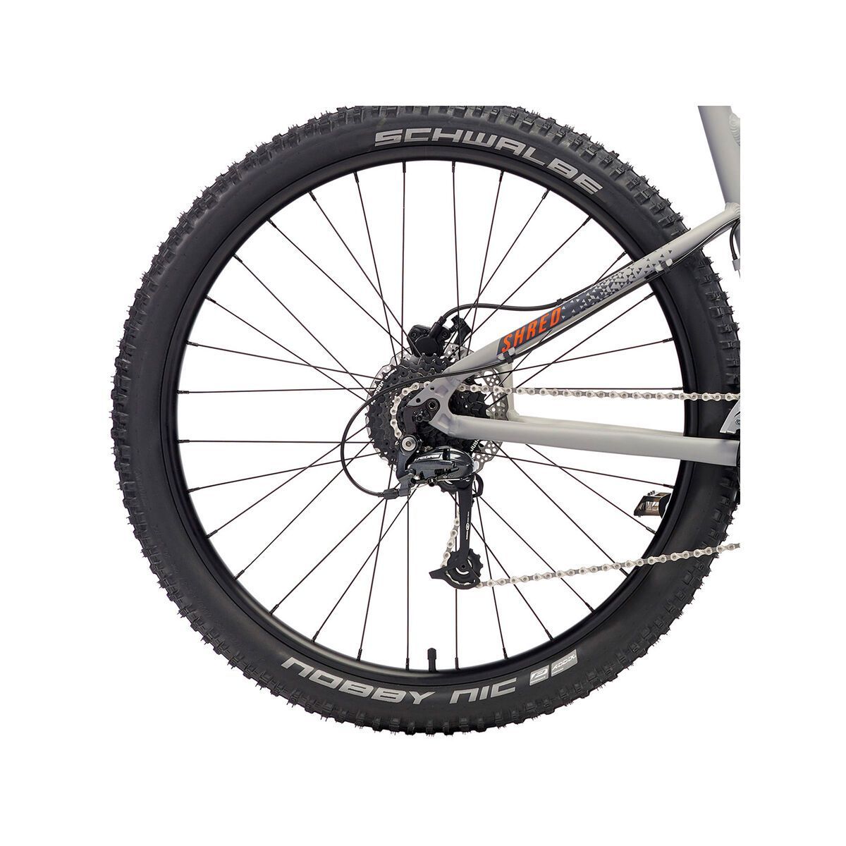 Kona Shred 26, matt gray w/ orange & charcoal decals - Bild 5