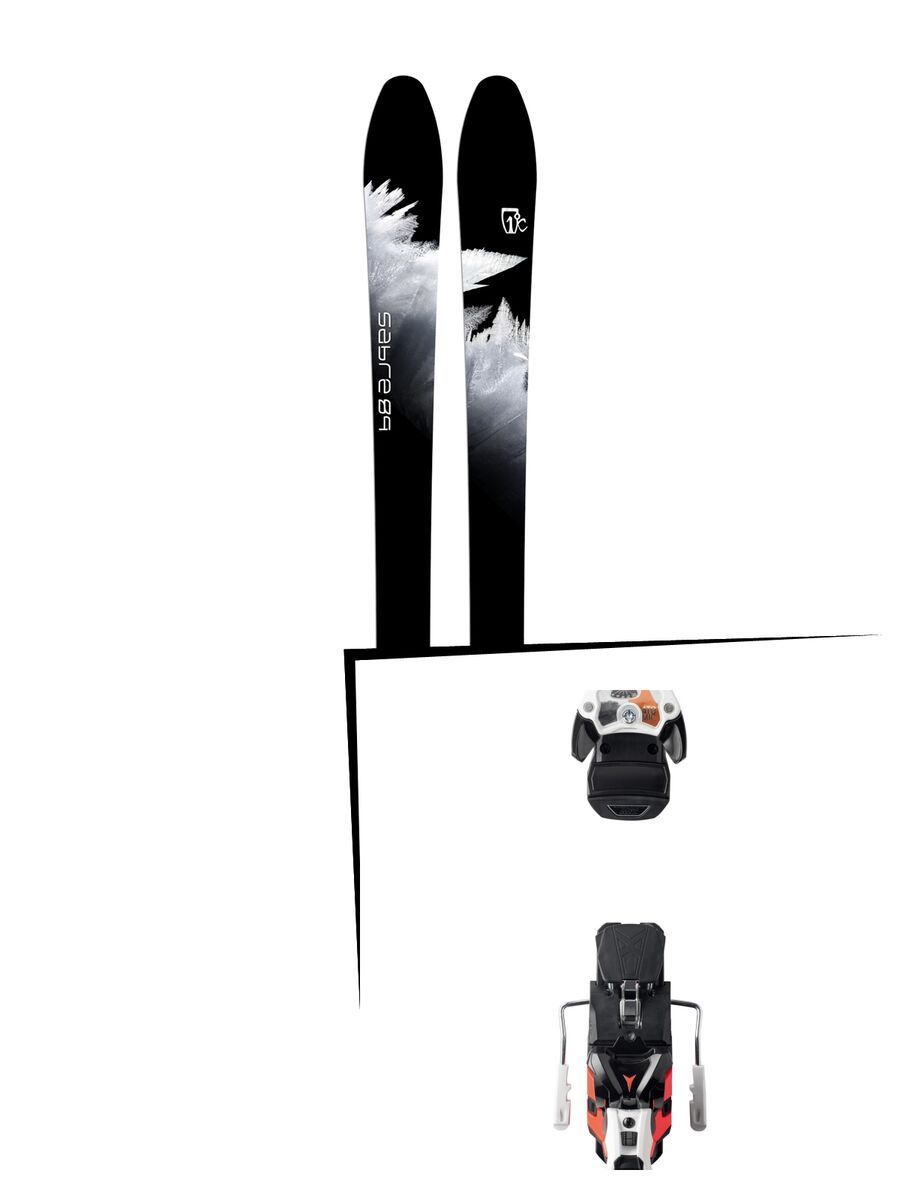 Set: Icelantic Sabre 89 2018 + Atomic Warden MNC 13 white/black/orange - Bild 1