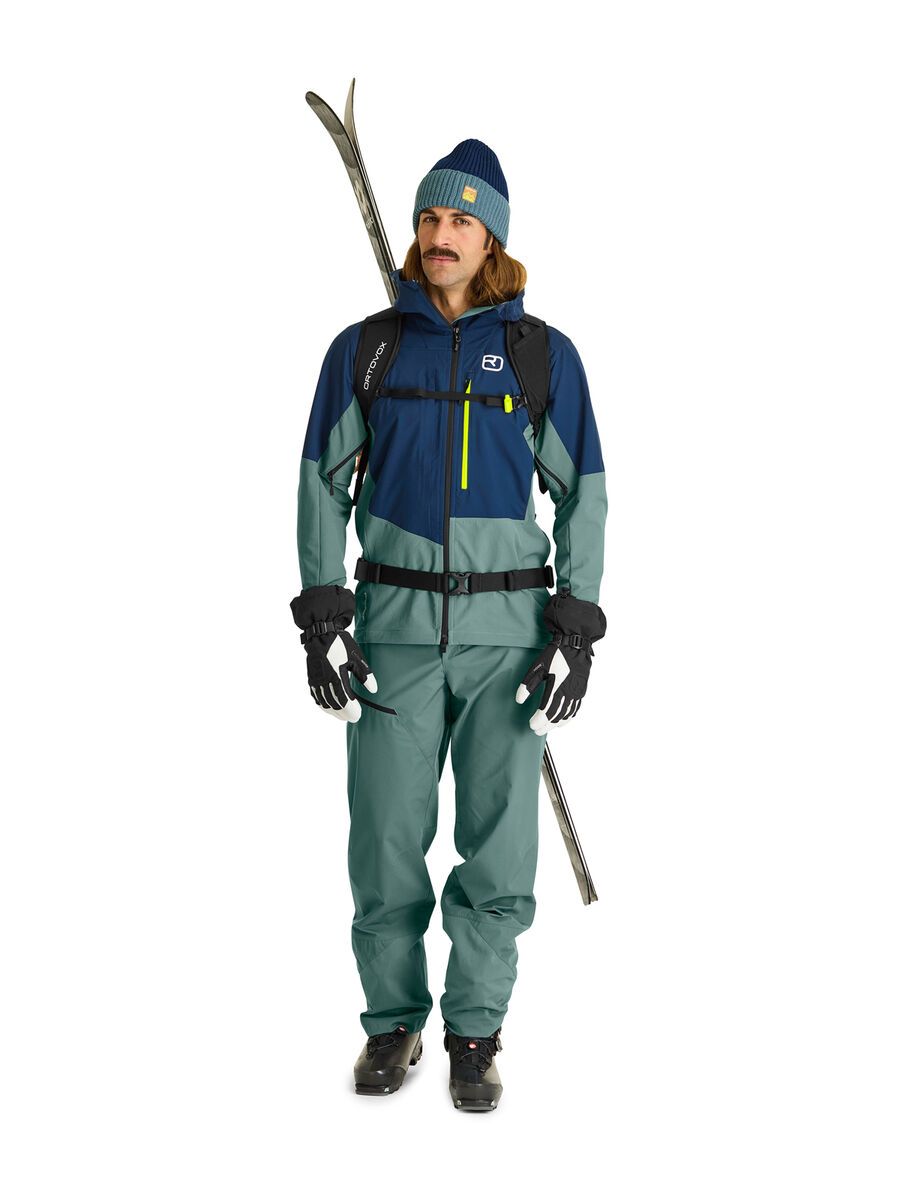 Ortovox Merino Deep Shell Mesola Pants M, arctic grey - Bild 7