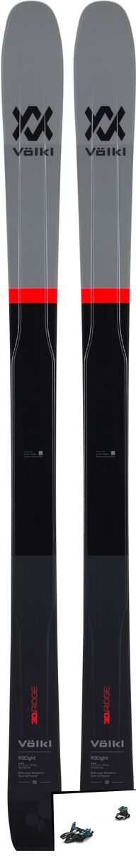 Set: Völkl 90Eight 2019 + Marker Alpinist 9 black/turquoise - Bild 1