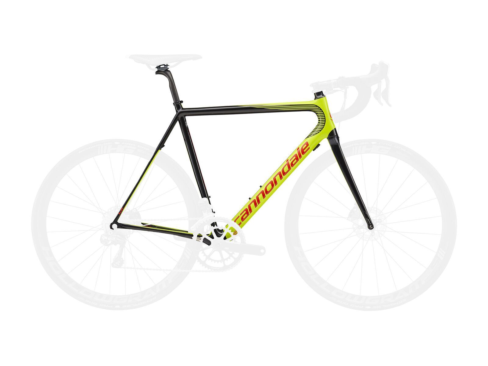 Cannondale SuperSix Evo Hi-Mod Disc Frameset, volt w/ jet black and acid red, gloss - VLT - Bild 1