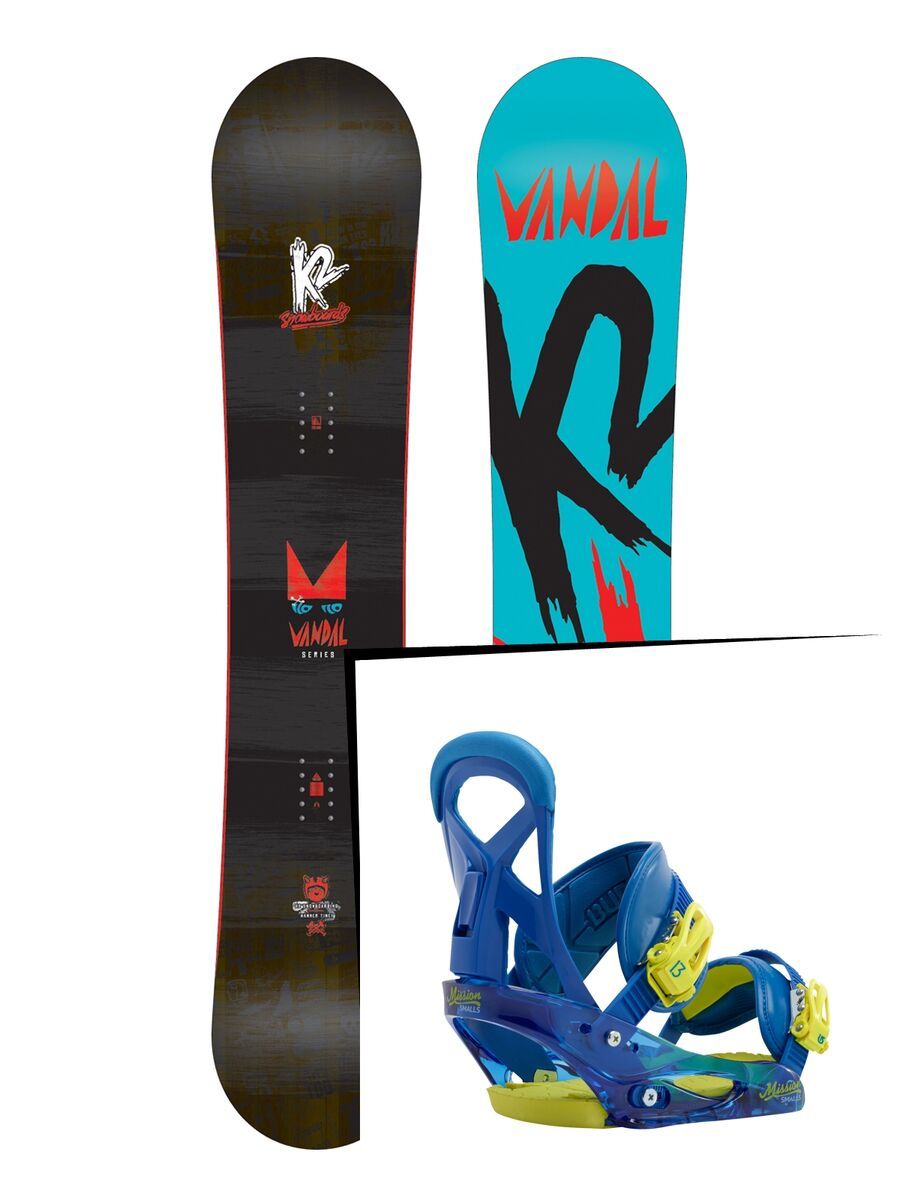 Set: K2 Vandal Wide 2018 + Burton Mission Smalls Next Level Blue - Bild 1