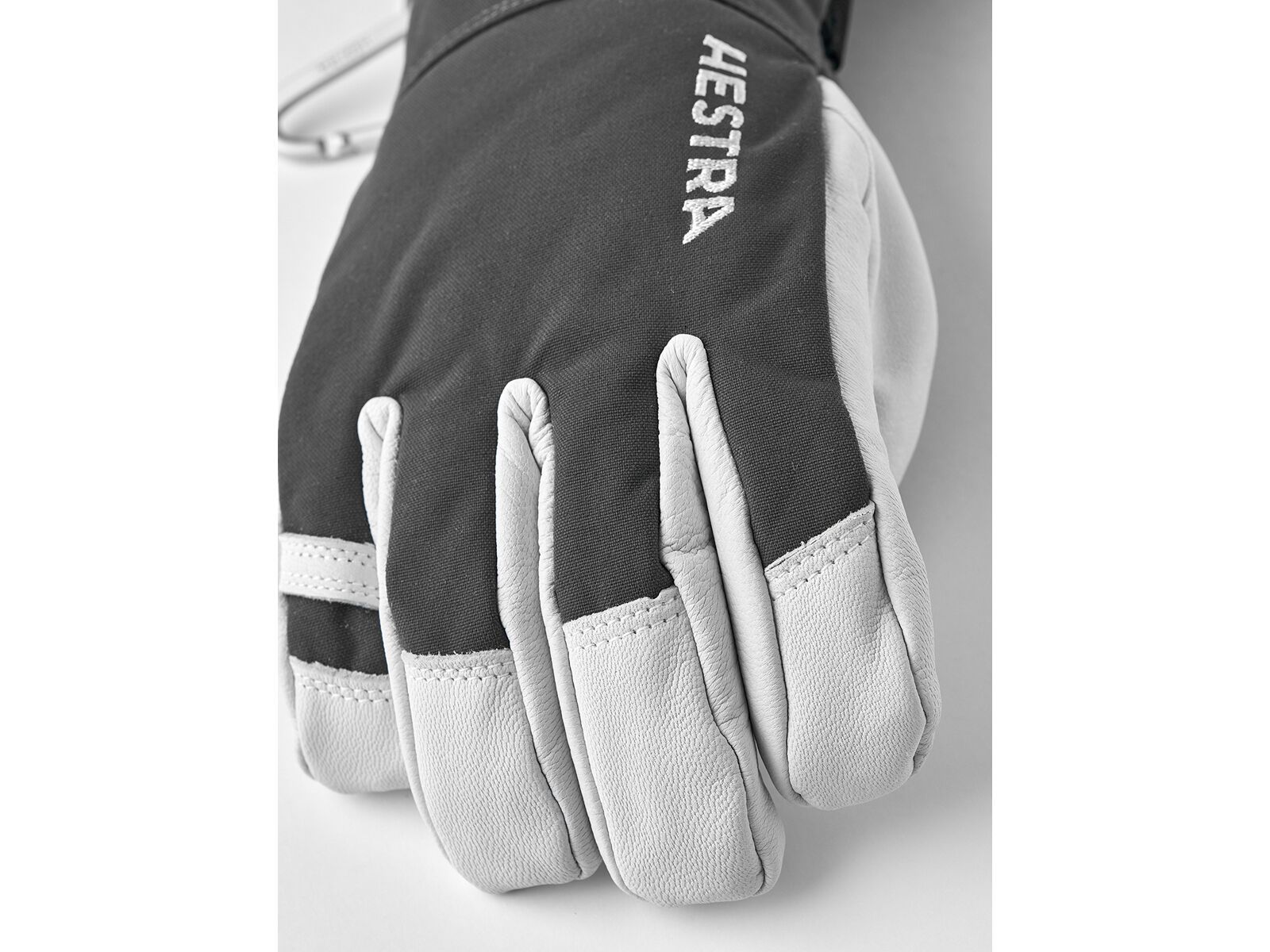 Hestra Army Leather Heli Ski 5 Finger, grey - Bild 4